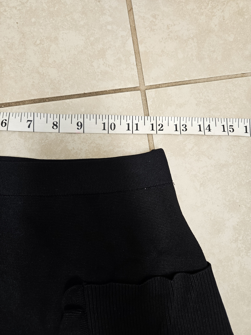 Sandro Black Ribbed Ruffle Skirt - Picture 5 of 7